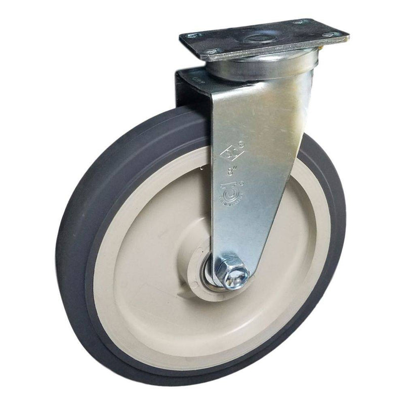 8" x 1-1/2" Poly-Pro Wheel Swivel Maid's Cart Caster - 400 lbs. Capacity - Durable Superior Casters