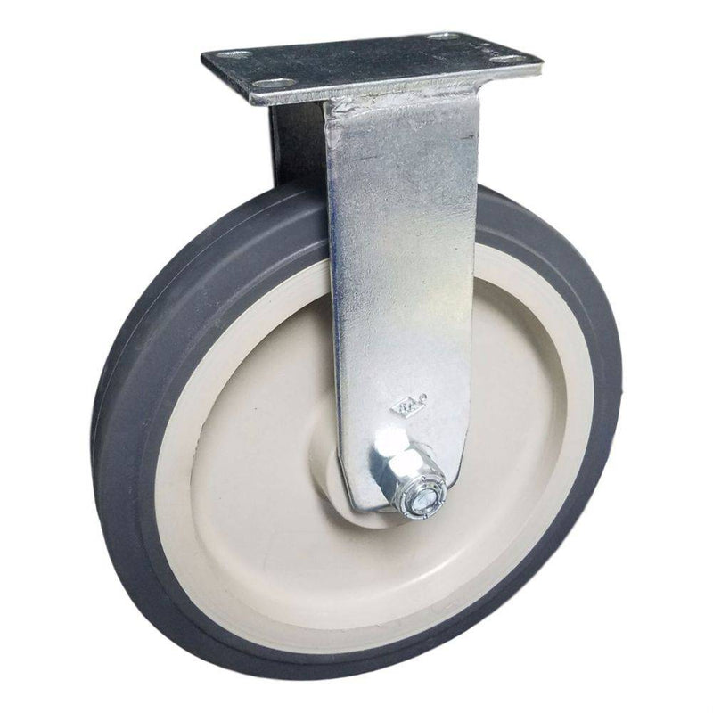 8" x 1-1/2" Poly-Pro Wheel Rigid Maid's Cart Caster - 400 lbs. Capacity - Durable Superior Casters