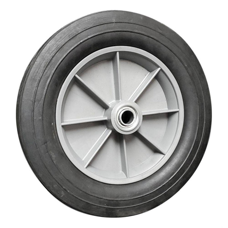 12" x 3" Eco-Rubber Flat Free Wheel (Centered Hub) - 850 lbs. Capacity - Durable Superior Casters