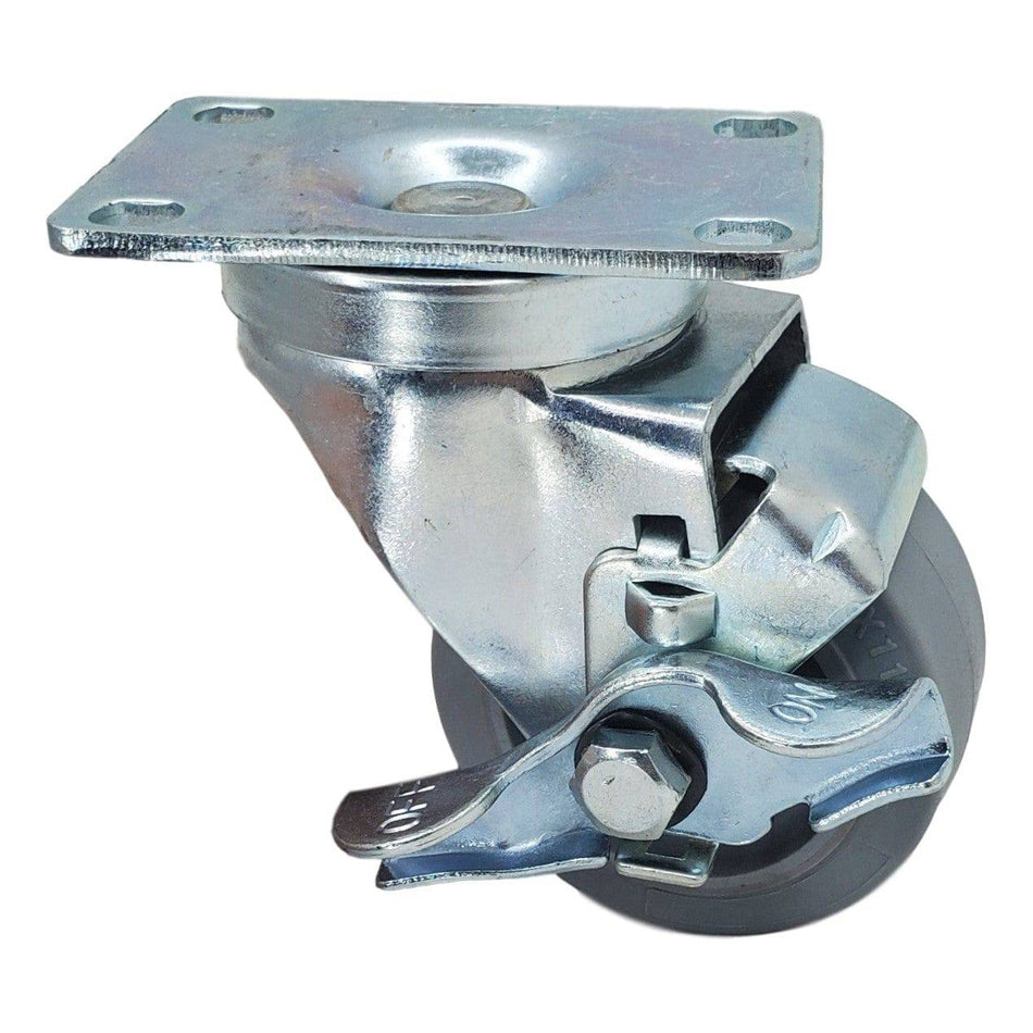3" x 1-1/4" Nomadic Wheel Swivel Caster w/ Top-Lock Brake - 300 lbs. Capacity - Durable Superior Casters
