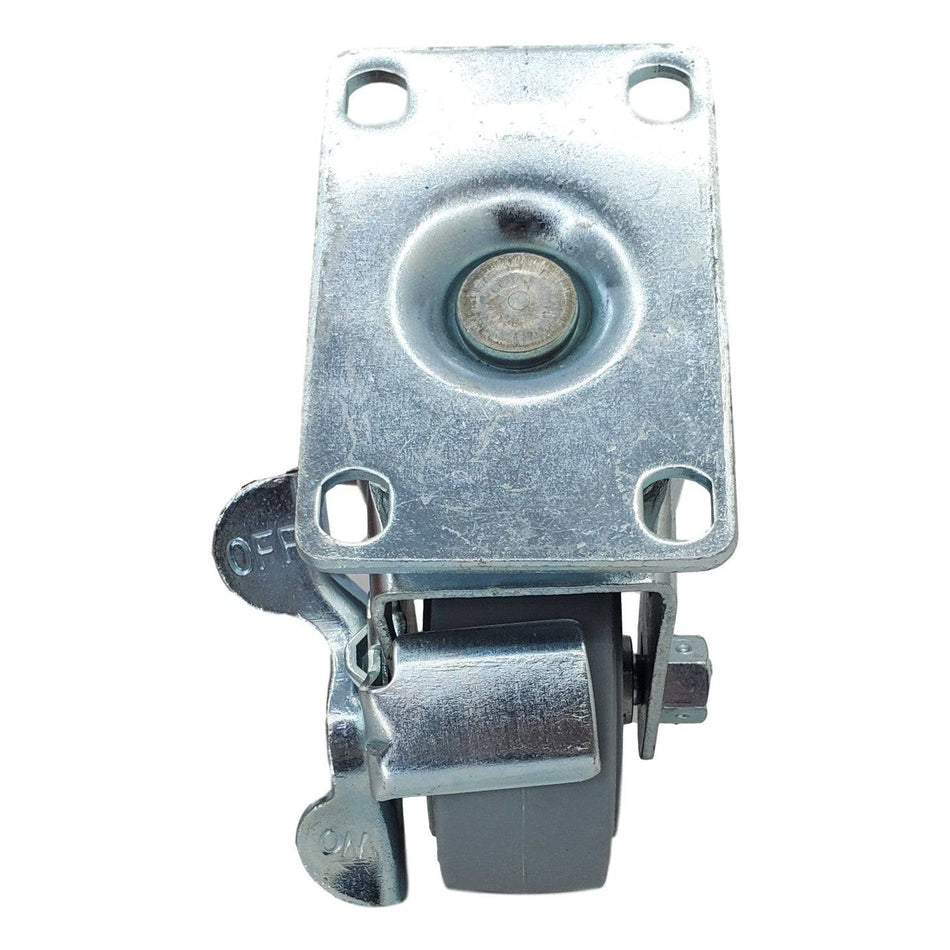 3" x 1-1/4" Nomadic Wheel Swivel Caster w/ Top-Lock Brake - 300 lbs. Capacity - Durable Superior Casters