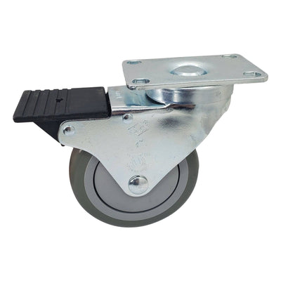 4" x 1-1/4" Poly-Pro Wheel Swivel Caster w/Total Lock Brake- 350 lbs. capacity - Durable Superior Casters