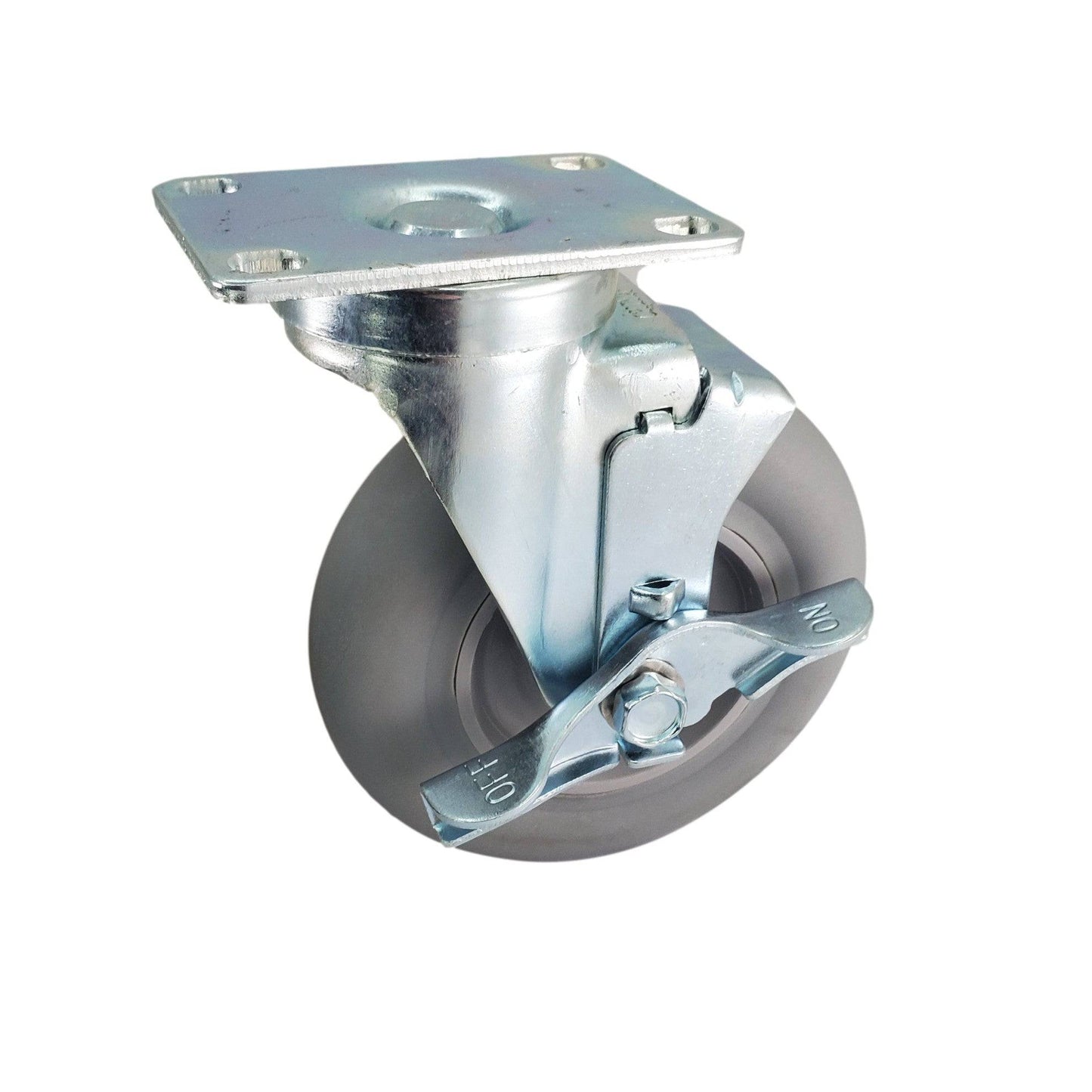 5" x 1-1/4" Element Wheel Swivel Caster w/Top Lock Brake - 250 lb. Cap - Durable Superior Casters