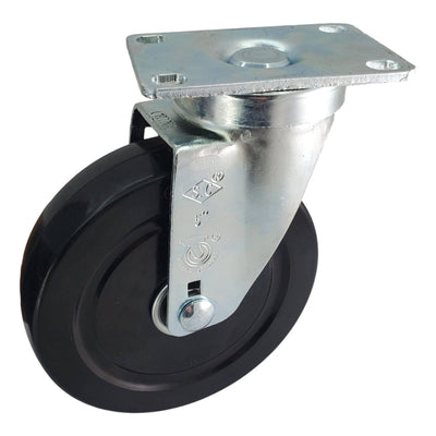 5" x 1-1/4" Hard Rubber Wheel Swivel Caster - 350 lbs. Capacity - Durable Superior Casters