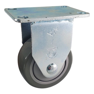 Copy of 3" x 1-1/4" Poly Pro Wheel (Gray) Rigid Caster - 300 Lbs. Capacity - Durable Superior Casters