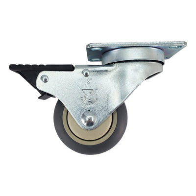 3" x 1-1/4" Thermo-Pro Wheel Swivel Caster w/Total Lock Brake - 210 lbs. Capacity - Durable Superior Casters