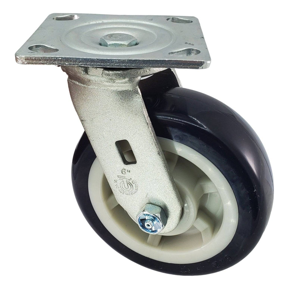 6" x 2" Pro-Tech Extra Performance Swivel Caster - 900 lbs. Capacity - Source 4 Industries