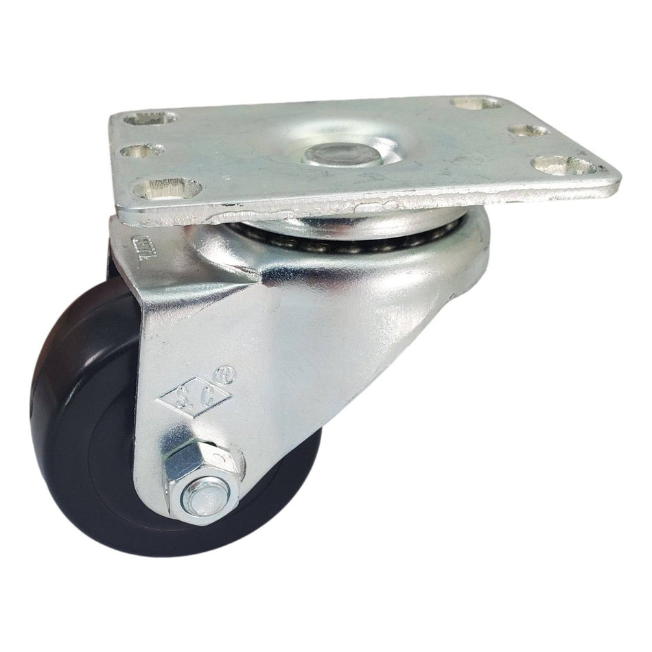 2-1/2" X 1-1/4" Soft Rubber Wheel Swivel Caster - 275 lbs. Capacity (4-Pack) - Durable Superior Casters