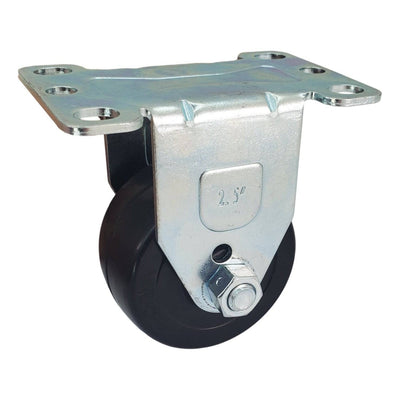 2-1/2" X 1-1/4" Soft Rubber Wheel Rigid Caster - 275 lbs. Capacity (4-Pack) - Durable Superior Casters