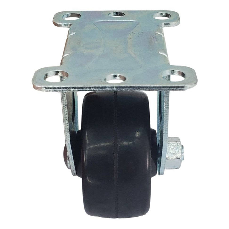 2-1/2" X 1-1/4" Soft Rubber Wheel Rigid Caster - 275 lbs. Capacity (4-Pack) - Durable Superior Casters