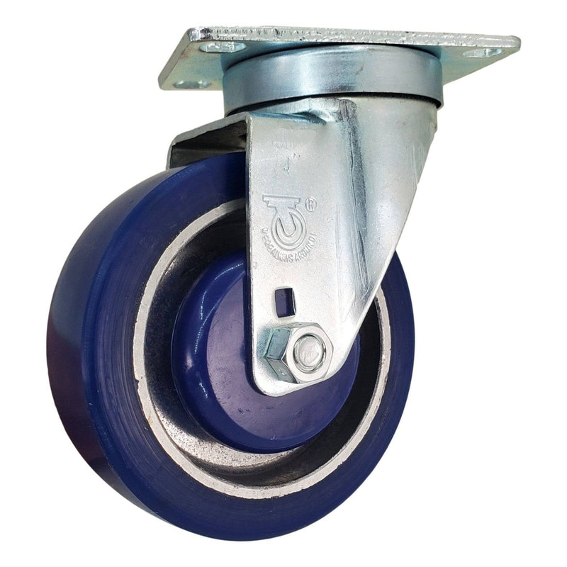 4" x 1-1/4" Polyon Aluminum Wheel Swivel Caster - 380 lbs. Capacity - Durable Superior Casters