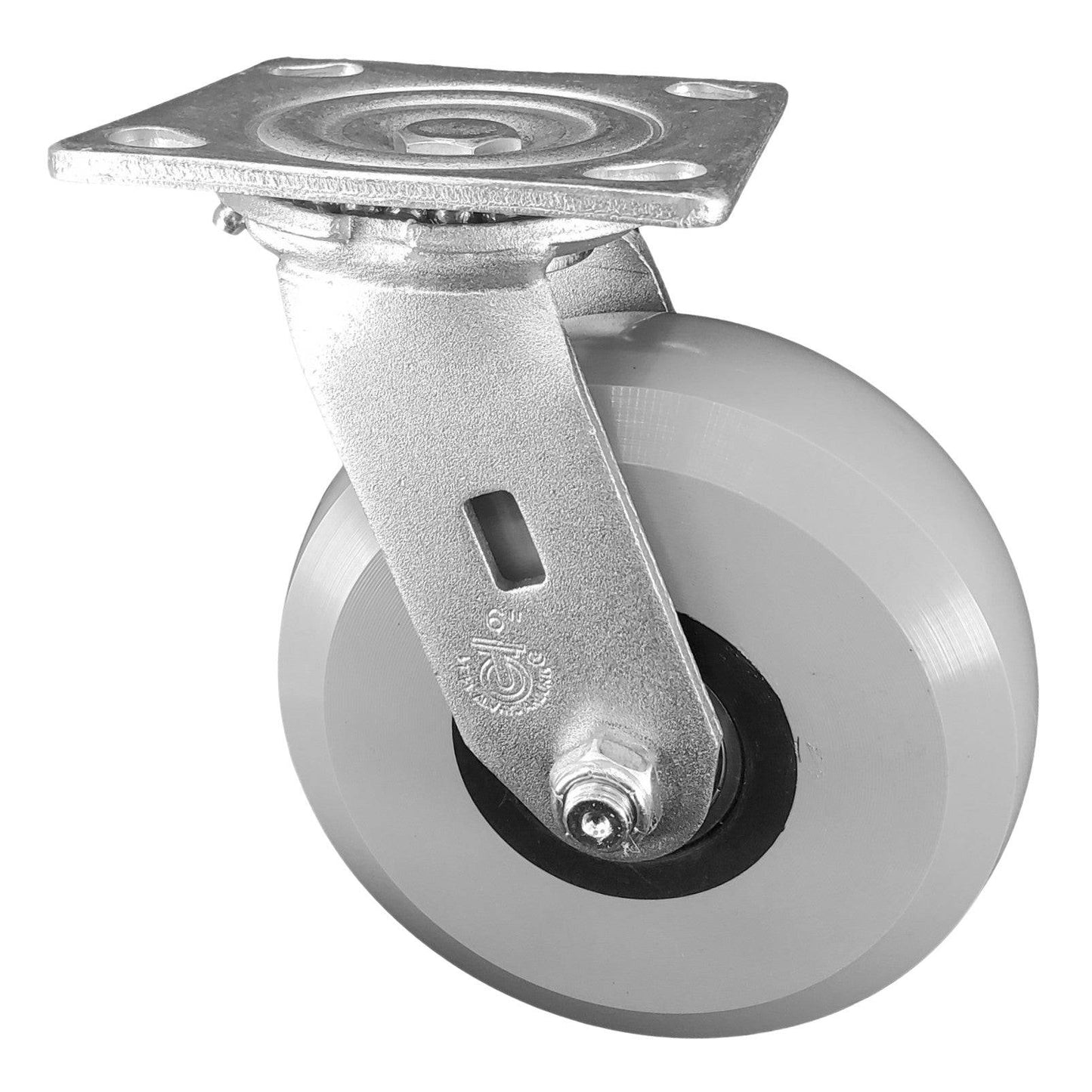 6" x 2" Ergolastomer Wheel Swivel Caster - 1250 lbs. Capacity - Durable Superior Casters