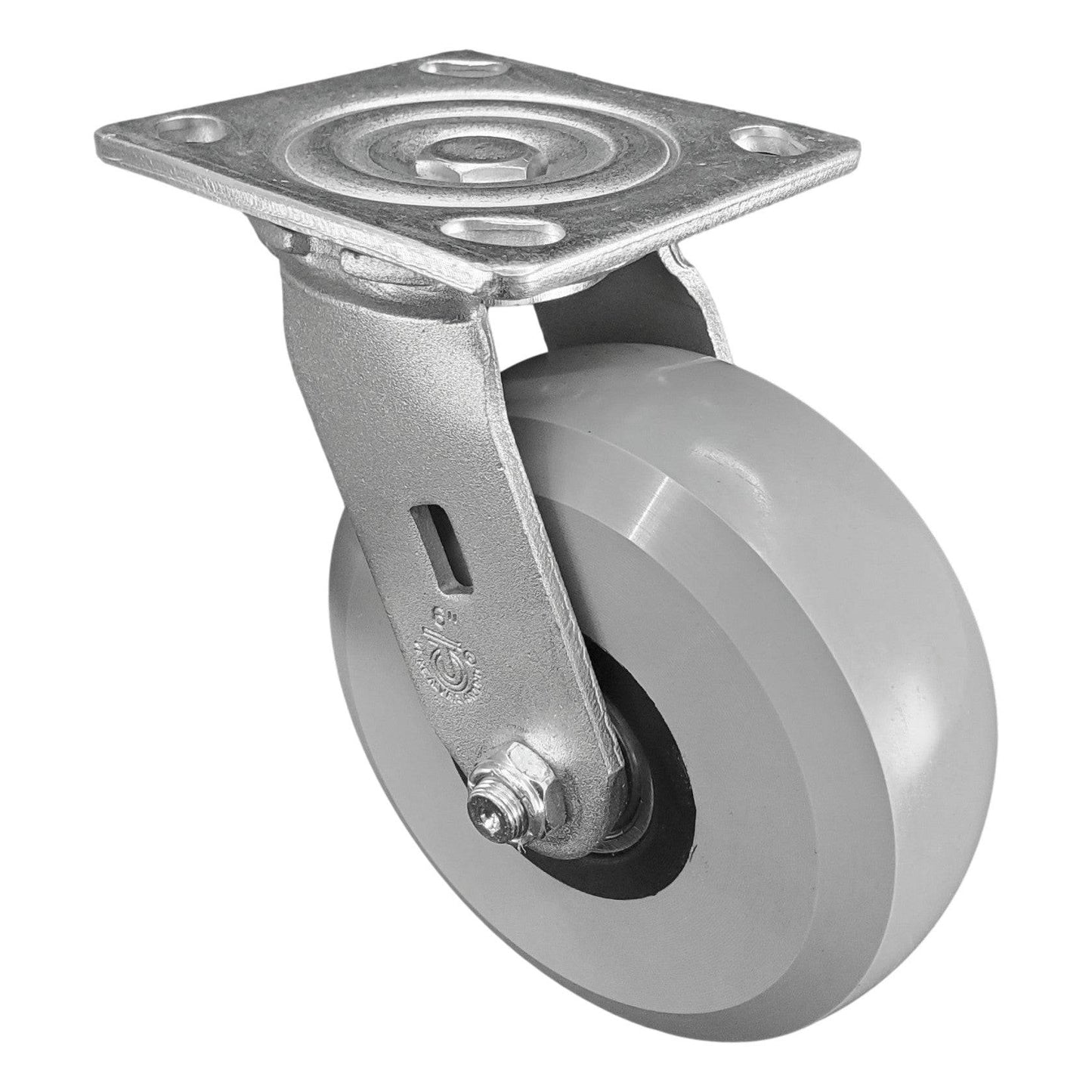 6" x 2" Ergolastomer Wheel Swivel Caster - 1250 lbs. Capacity - Durable Superior Casters