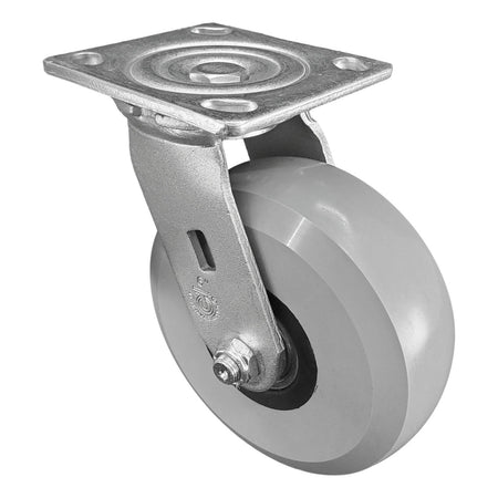 6" x 2" Ergolastomer Wheel Swivel Caster - 1250 lbs. Capacity - Durable Superior Casters
