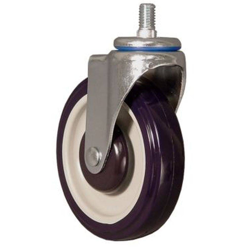 5" x 1-1/4" Poly-Pro Shopping Cart Swivel Stem Caster (1/2") - 250 lbs. Cap. - Durable Superior Casters