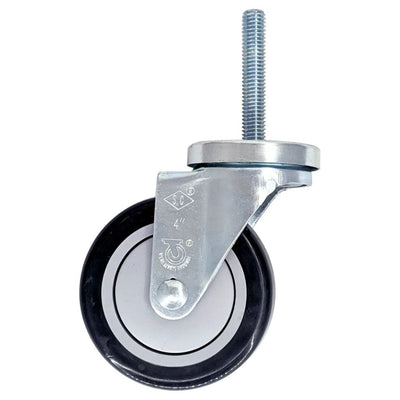 4" x 1-1/4" Poly-Pro Threaded Stem Swivel Caster - 350 lbs. Capacity - Durable Superior Casters