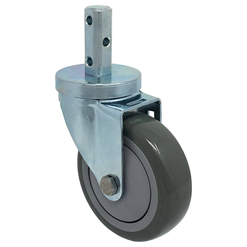 4" x 1-1/4" Poly-Pro Square Stem- 350 lbs. Capacity - Durable Superior Casters