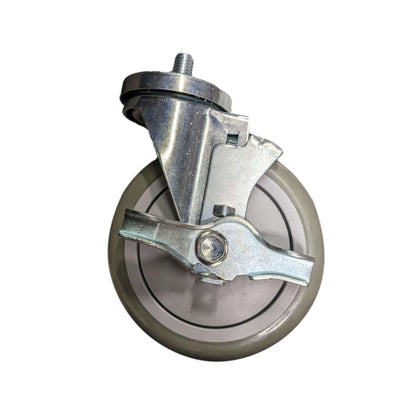 5" x 1-1/4" Poly-Pro Threaded Swivel Stem Caster - 350 lb. Cap - Durable Superior Casters