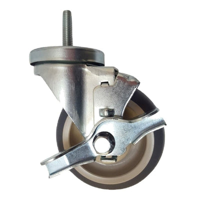 4" x 1-1/4" Thermo-Pro Wheel Threaded Swivel Stem Caster - 250 lbs. Cap. - Durable Superior Casters