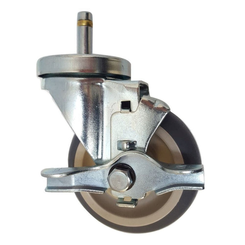 4" x 1-1/4" Thermo-Pro Swivel Grip Ring Stem Caster (7/16") - 250 lbs. Cap. - Durable Superior Casters