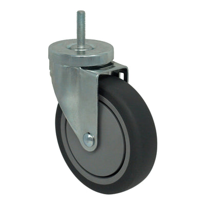 5" x 1-1/4" Thermo-Pro Wheel Threaded Swivel Stem Caster (3/8") - 300 lbs. Cap. - Durable Superior Casters