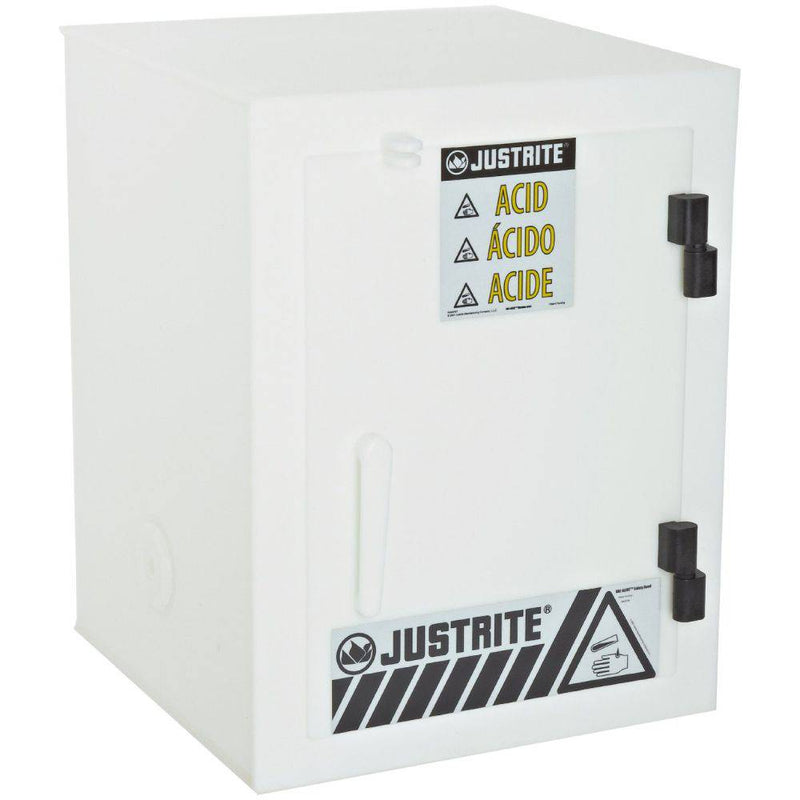 Countertop Corrosives-Acid Safety Cabinet, Cap. Six 2-1-2 Liter Bottles, 1 Door, Poly - Justrite