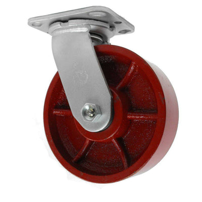 6" x 2" Ductile Steel Wheel Swivel Caster - 1250 lbs. Capacity - Durable Superior Casters