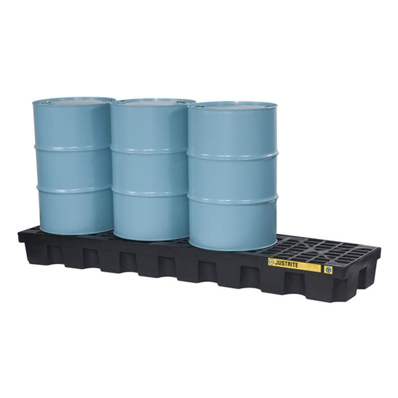 EcoPolyBlend Spill Control Plt., 4 Drum In-Line, Recycled Polyethylene - Justrite