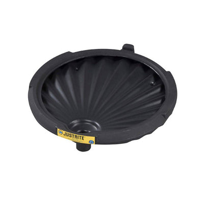 EcoPolyBlend Funnel for Non-Flammables, 30 and 55-Gal Drums, Black - Justrite