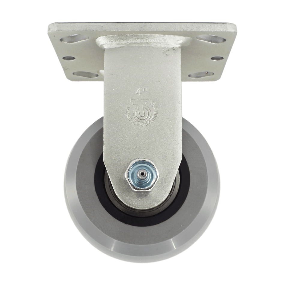 4" x 2" Ergolastomer Wheel Rigid Caster - 1000 lbs. Capacity - Durable Superior Casters