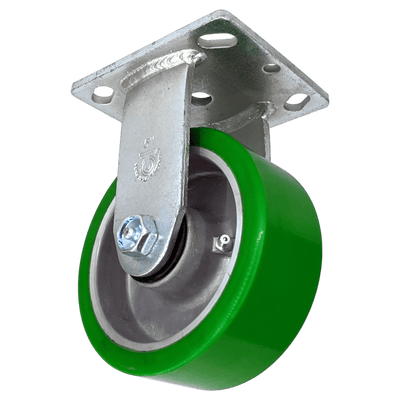 5" x 2" Polyon Aluminum Wheel Rigid Caster - 900 lbs. Capacity - Durable Superior Casters