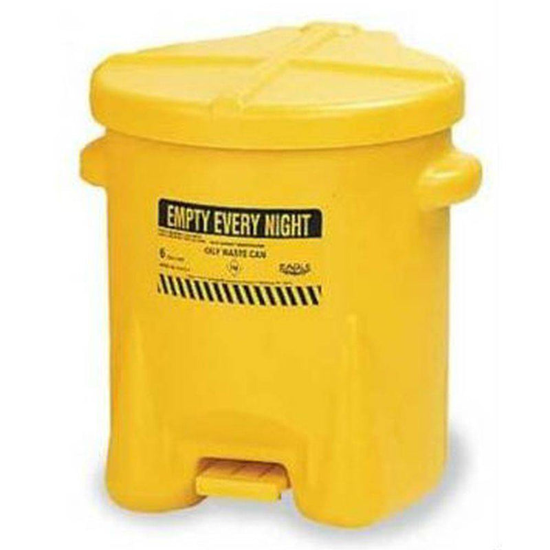 Oily Waste Can 14 Gal. Yellow Poly - Eagle Manufacturing