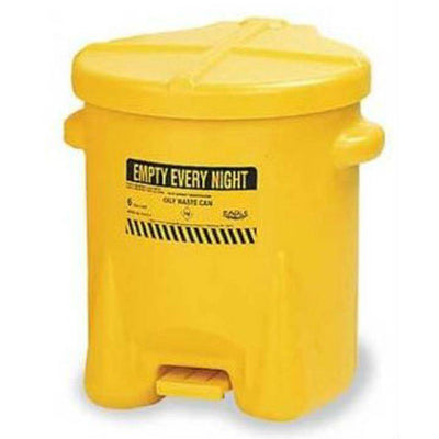 Oily Waste Can 14 Gal. Yellow Poly - Eagle Manufacturing