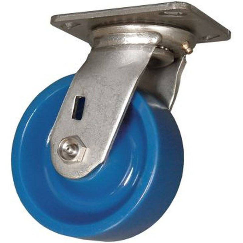 8" x 2" DuraLastomer Wheel Swivel Caster Stainless Steel - 1000 lbs. Cap. - Durable Superior Casters