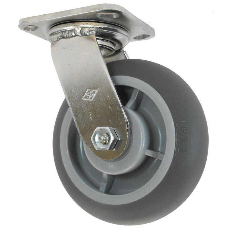 6" x 2" Thermo-Pro Wheel Swivel Caster Stainless Steel - 500 lbs. capacity - Durable Superior Casters