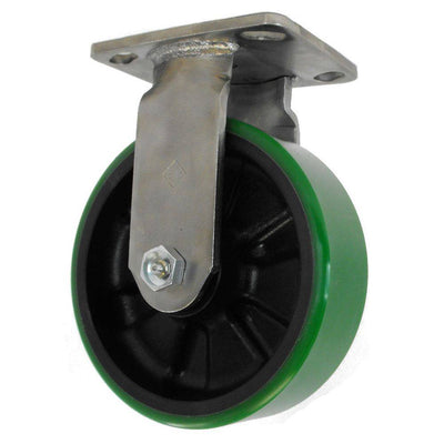 6" x 2" Polyon MaxRok Wheel Rigid Caster Stainless Steel - 1200 lbs. Cap. - Durable Superior Casters