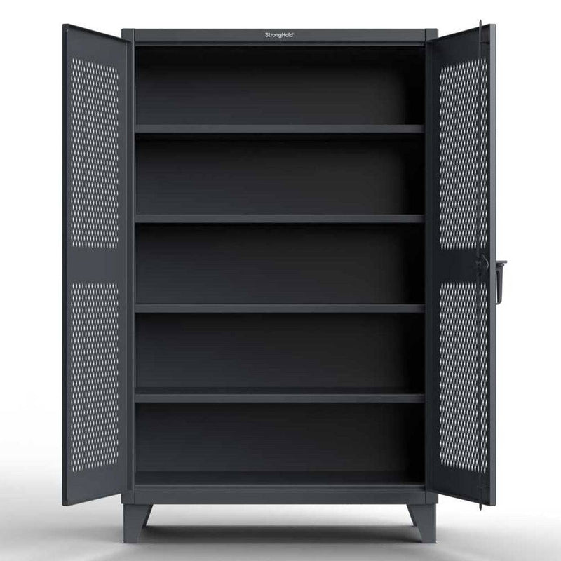 Extreme Duty 12 GA Cabinet with Ventilated Doors - 36 In. W x 24 In. D x 78 In. H - Strong Hold
