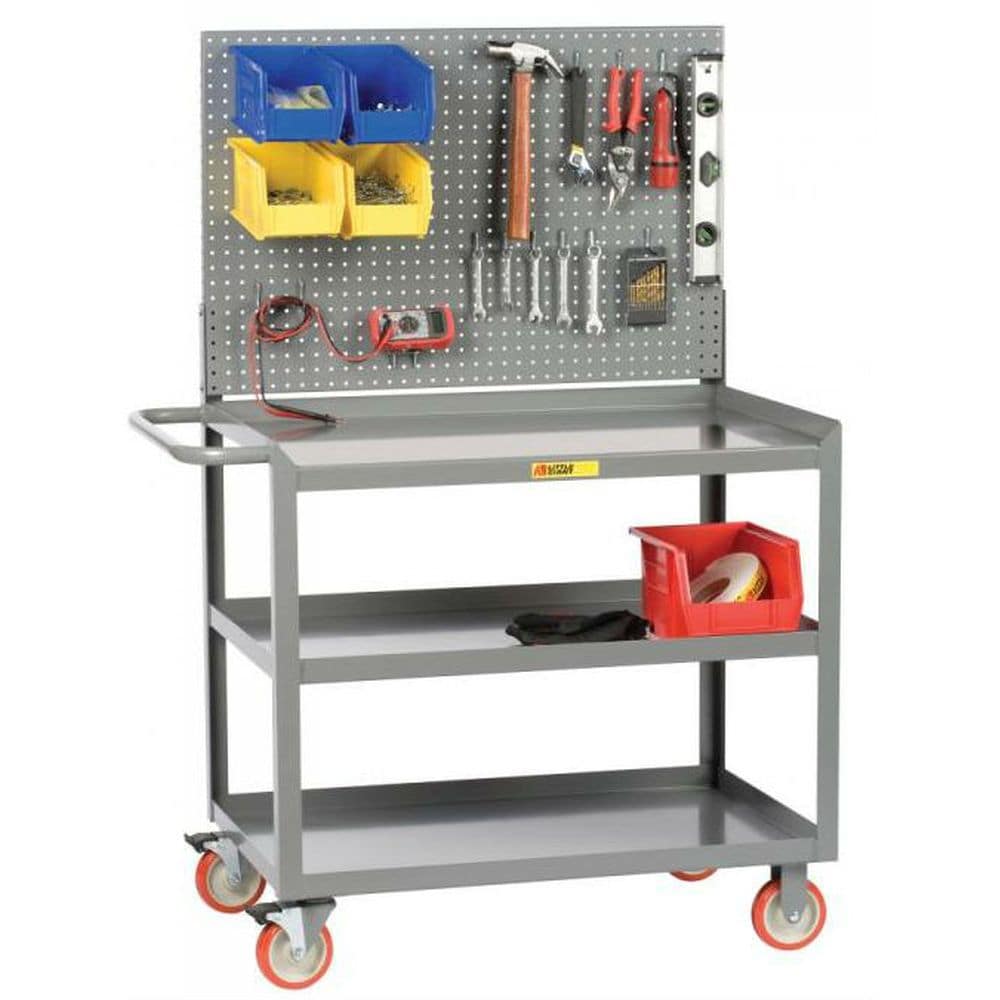 Mobile Workstation w/ 3 Shelves - Little Giant