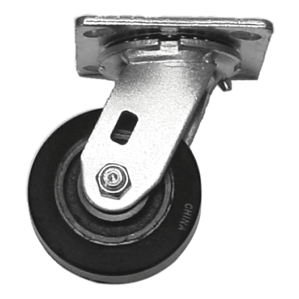 4" x 2" Mold-On Rubber Cast Wheel Swivel Caster - 400 lbs. Capacity - Durable Superior Casters
