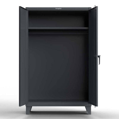Extreme Duty 12 GA Uniform Cabinet with Hanger Rod, 1 Shelf - 48 In. W x 24 In. D x 66 In. H - Strong Hold