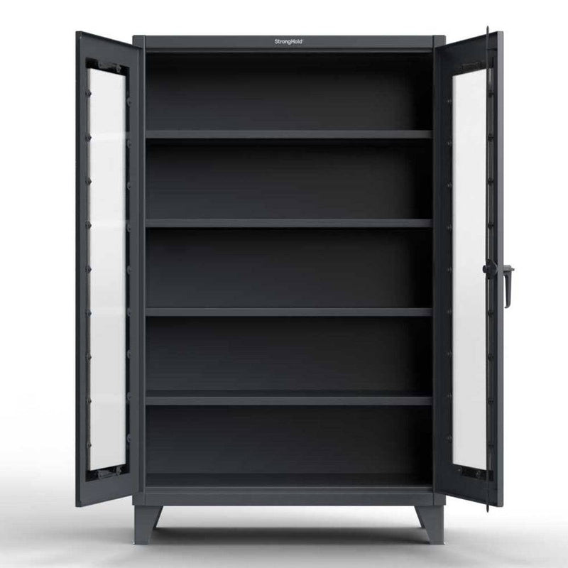 Extreme Duty 12 GA Scratch Resistant Clearview Cabinet with 3 Shelves - 48 In. W x 24 In. D x 78 In. H - Strong Hold