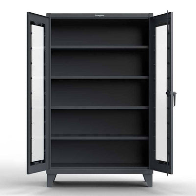 Extreme Duty 12 GA Clearview Cabinet with 4 Shelves- 36 In. W x 24 In. D x 78 In. H - Strong Hold