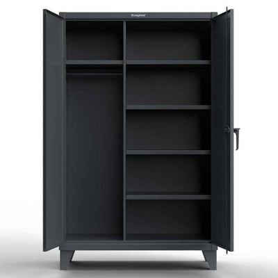 Extreme Duty 12 GA Uniform Cabinet with 5 Shelves - 48 In. W x 24 In. D x 78 In. H - Strong Hold