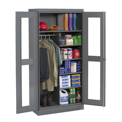 Standard C-Thru Combo Storage Cabinet (Pre-Ass.) 36"w x 24"d x 72"h - Tennsco