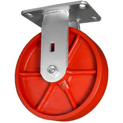 8" x 2" Ductile Steel Wheel Rigid Caster - 2000 lbs. capacity - Durable Superior Casters