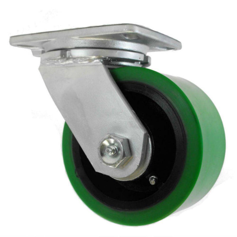 6" x 3" Ultra-Poly Cast Wheel Swivel Caster - 2,400 lbs. capacity - Durable Superior Casters