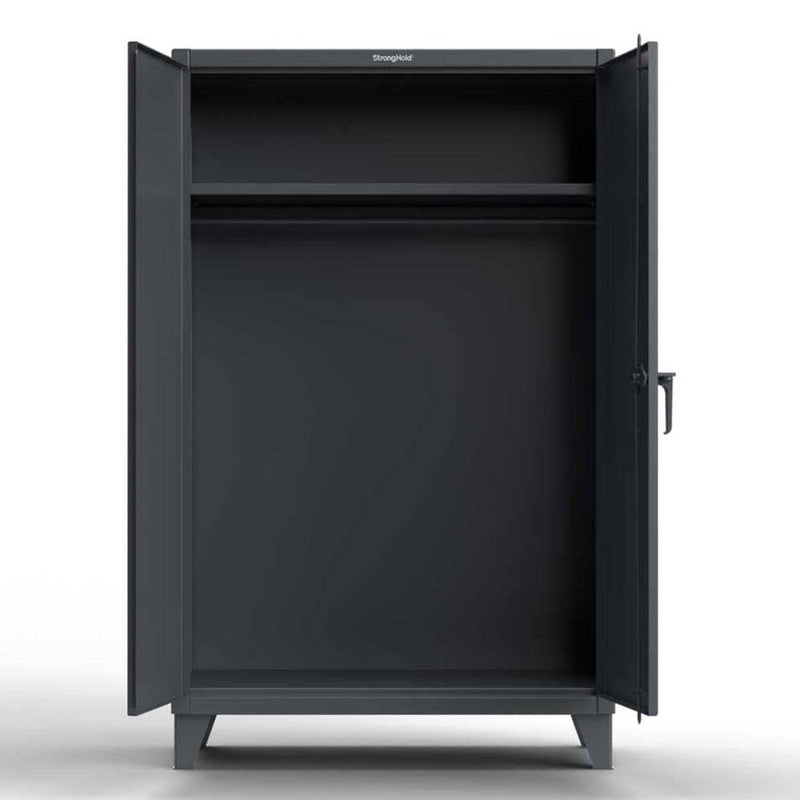 Extreme Duty 12 GA Uniform Cabinet with Hanger Rod, 1 Shelf - 60 In. W x 24 In. D x 78 In. H - Strong Hold