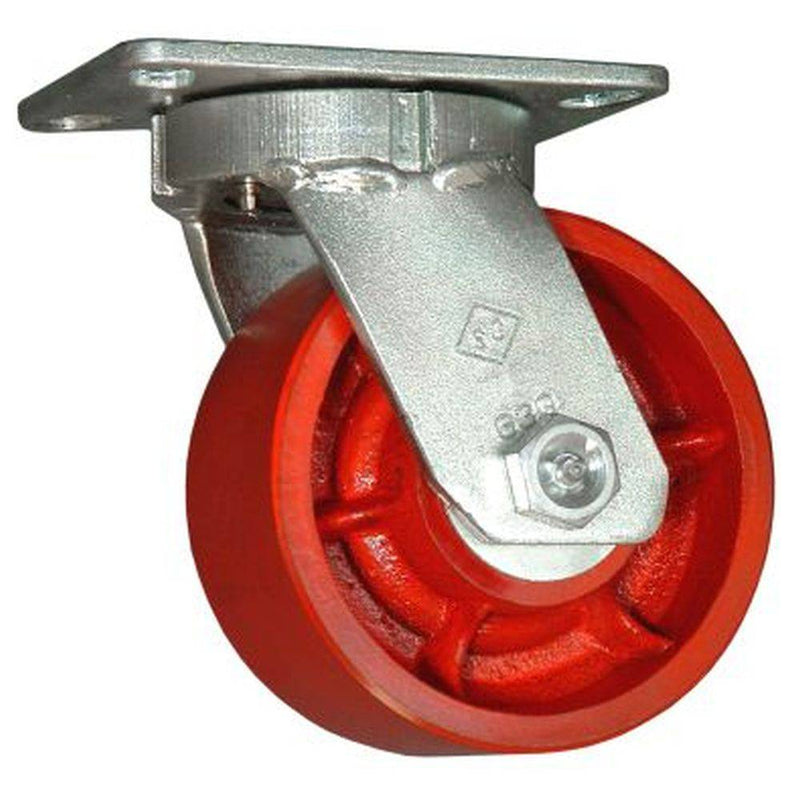 6" x 3" Ductile Steel Kingpinless Swivel Caster Heavy Duty - 6,000 lbs. Cap. - Durable Superior Casters