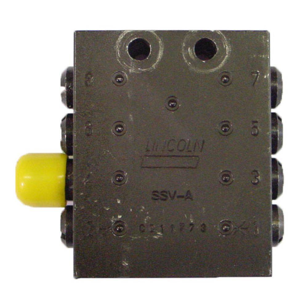 SSV Divider Valve w/ 8 Outlets & Indicator Pin - Lincoln Industrial
