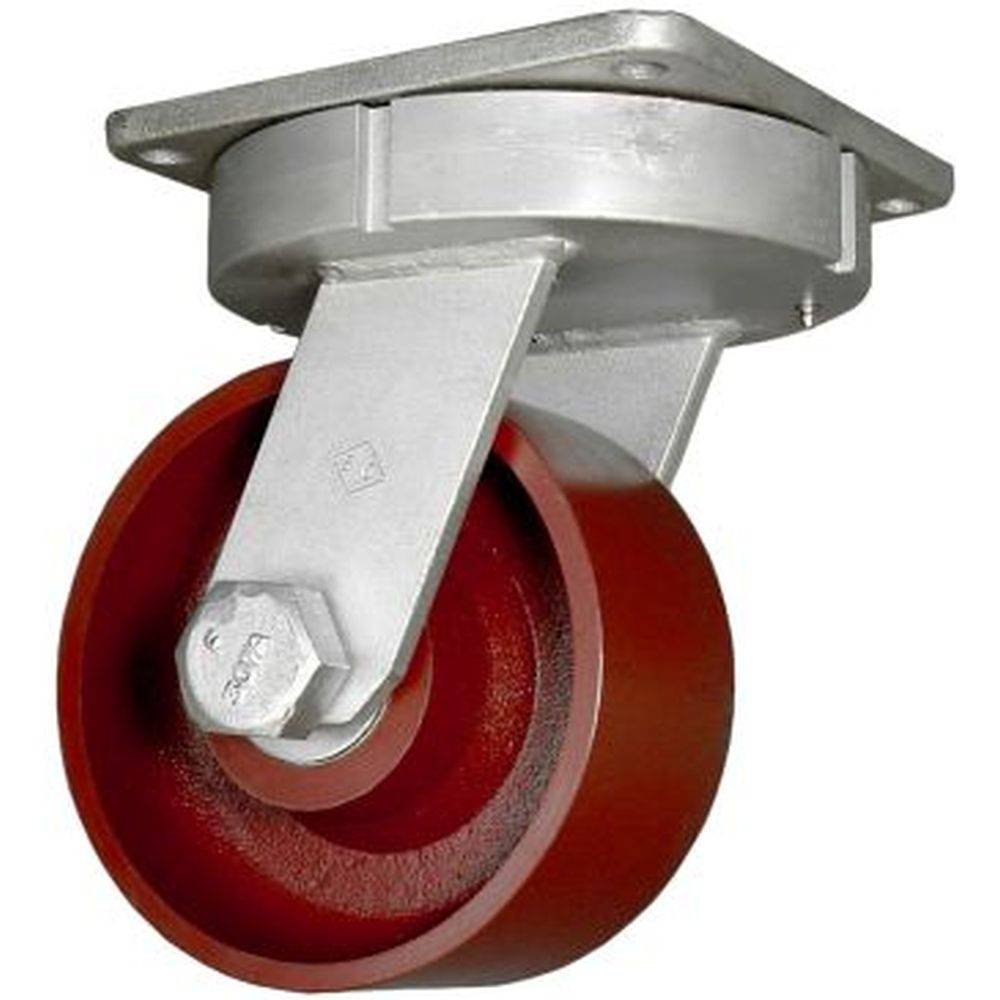 8" x 4" Ductile Steel Wheel Kingpinless Swivel Caster - 10000 lbs. capacity - Durable Superior Casters